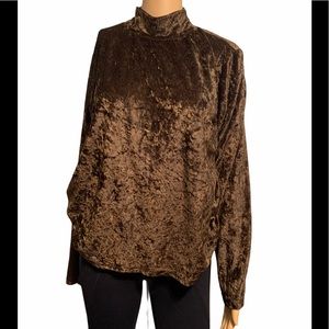 Vintage Mic MaC Women’s Velour Mock Neck Top